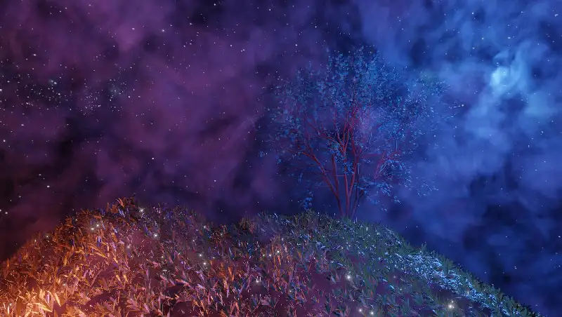 A dark colorful dream