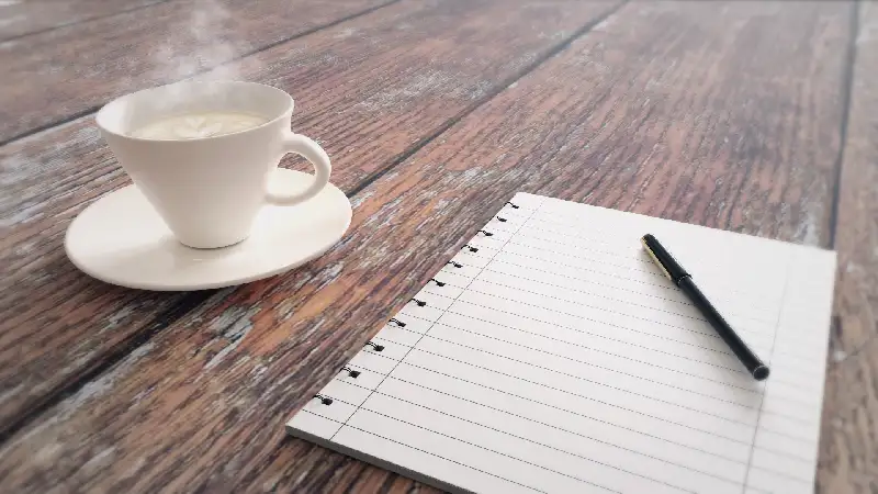 Book and coffee