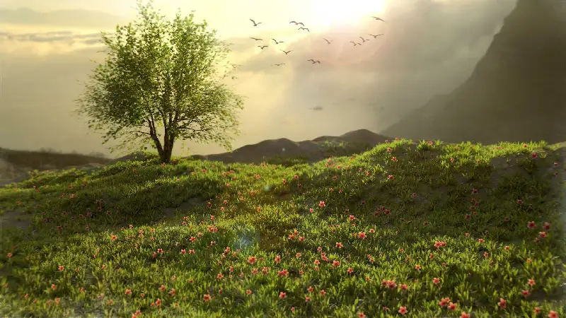 Spring mountain